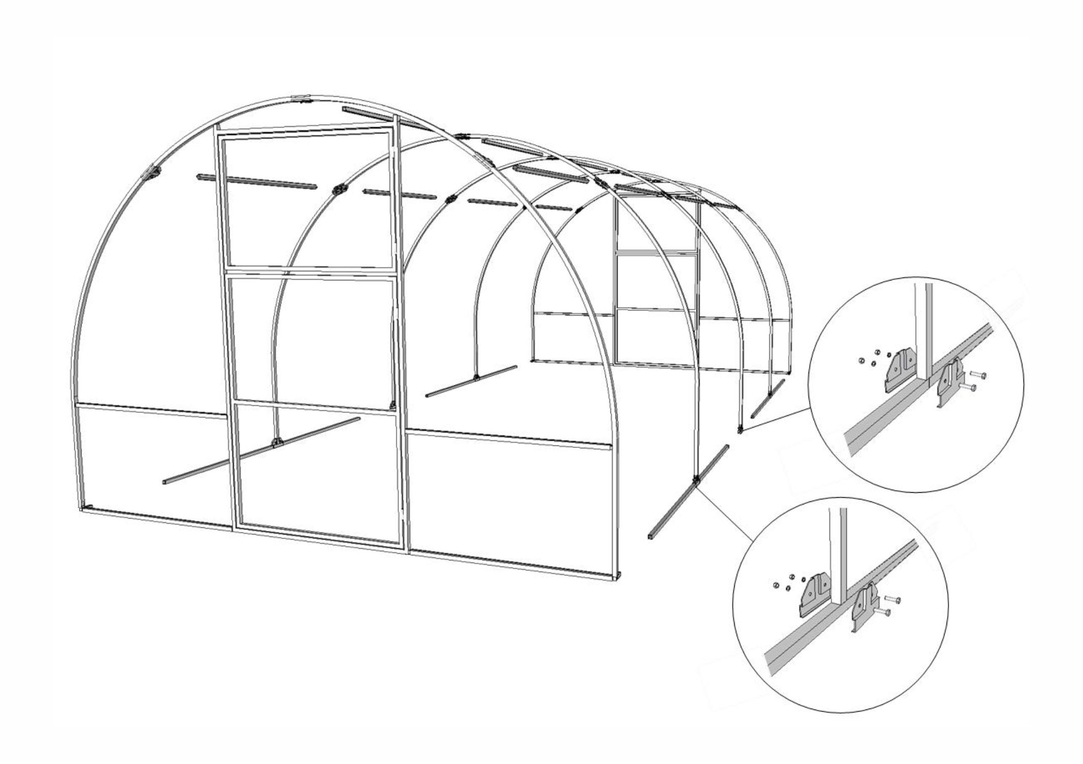 Шаг 4. Соберите туннель теплицы..jpg Шаг 4. Соберите туннель теплицы..jpg